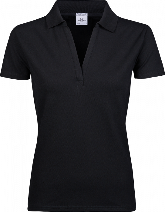 Tee Jays - Women's Luxury Stretch V-Neck Polo - zwart