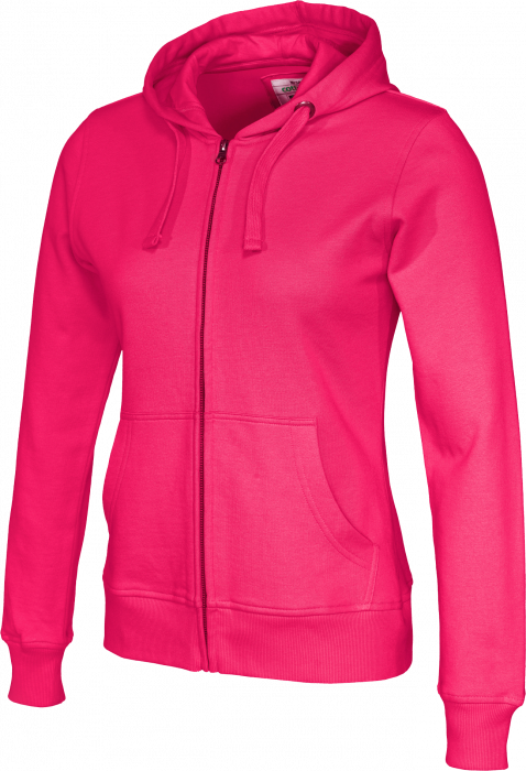 Cottover - Eco Cotton Zip Hoodie Woman - Dark Cerise
