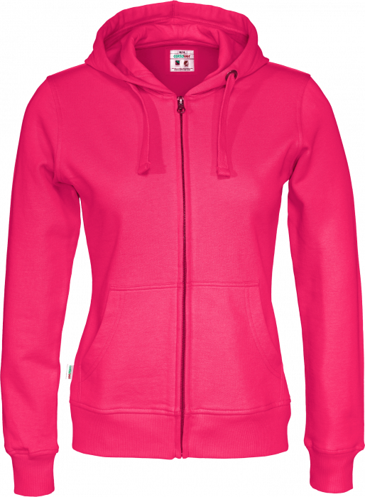 Cottover - Eco Cotton Zip Hoodie Woman - Dark Cerise