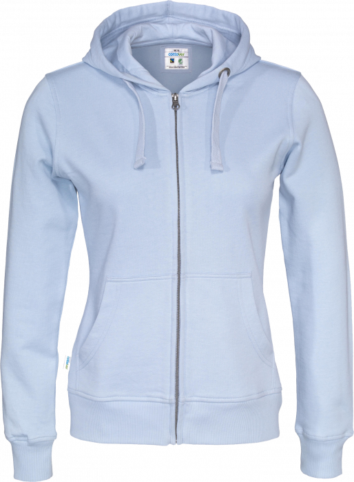 Cottover - Eco Cotton Zip Hoodie Woman - Sky Blue