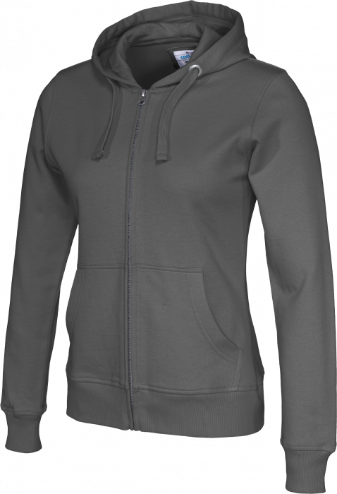 Cottover - Eco Cotton Zip Hoodie Woman - Charcoal