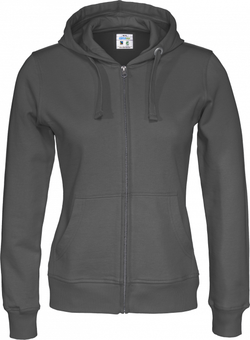 Cottover - Eco Cotton Zip Hoodie Woman - Charcoal