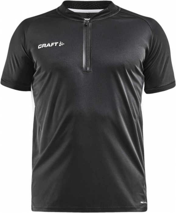 Craft - Men's Polo T-Shirt - Zwart & wit