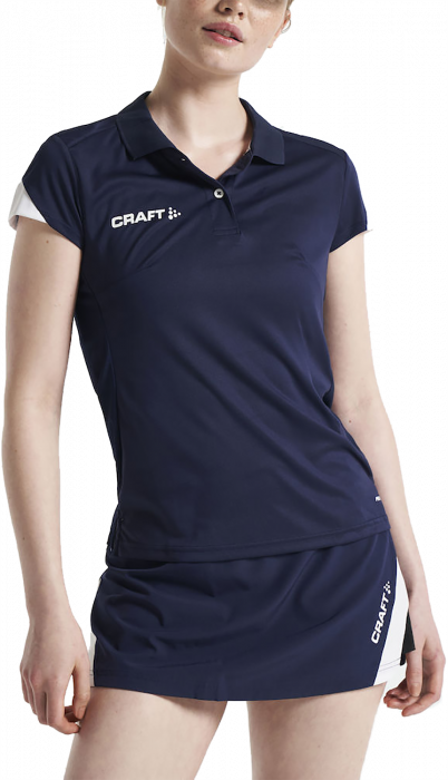 Craft - Women's Polo T-Shirt - Granatowy & biały