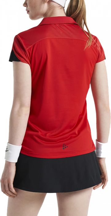 Craft - Women's Polo T-Shirt - Bright Red & czarny