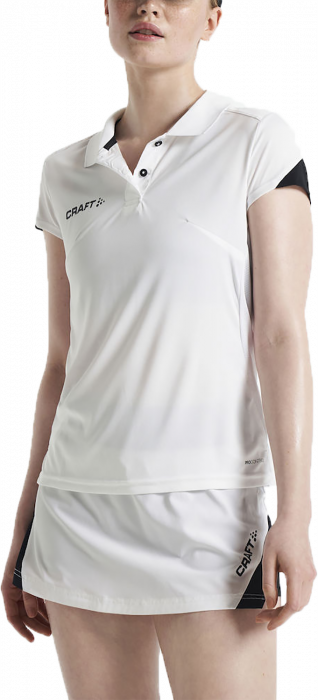 Craft - Women's Polo T-Shirt - Biały & czarny