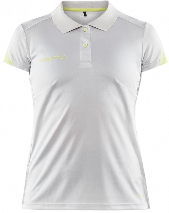 Craft - Women's Polo T-Shirt - Vit & giallo