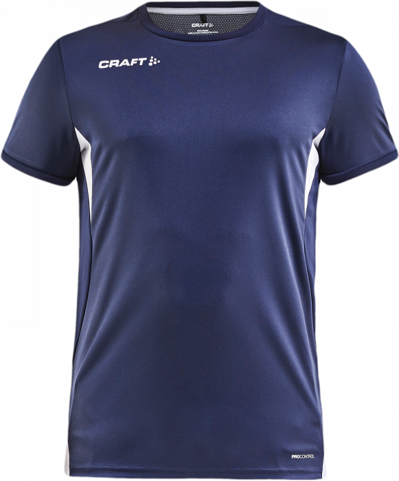 Craft - Men's Sporty T-Shirt - Marineblauw & wit