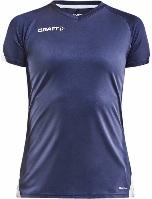 Craft - Sporty T-Shirt Damer - Bleu marine & blanc