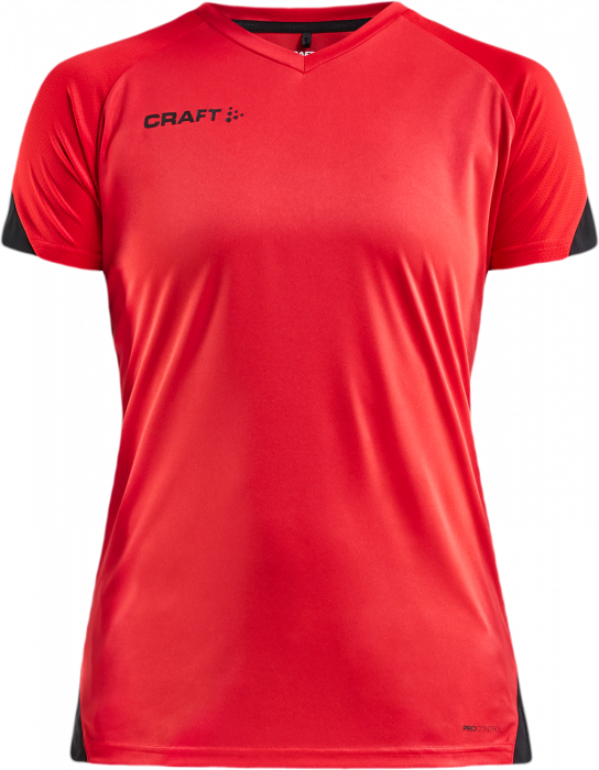 Craft - Sporty T-Shirt Damer - Bright Red & zwart