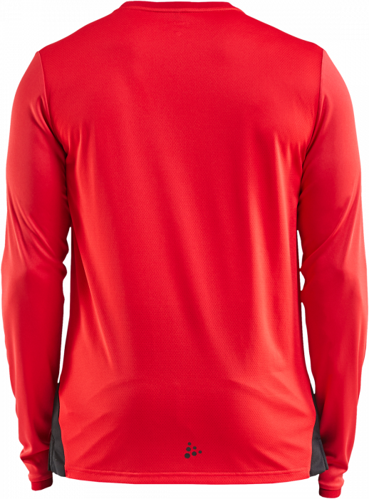 Craft - Sporty T-Shirt With Long Sleeves - Bright Red & noir