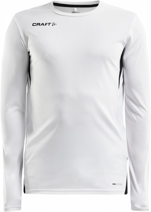Craft - Langærmet Sporty T-Shirt - Hvid & sort
