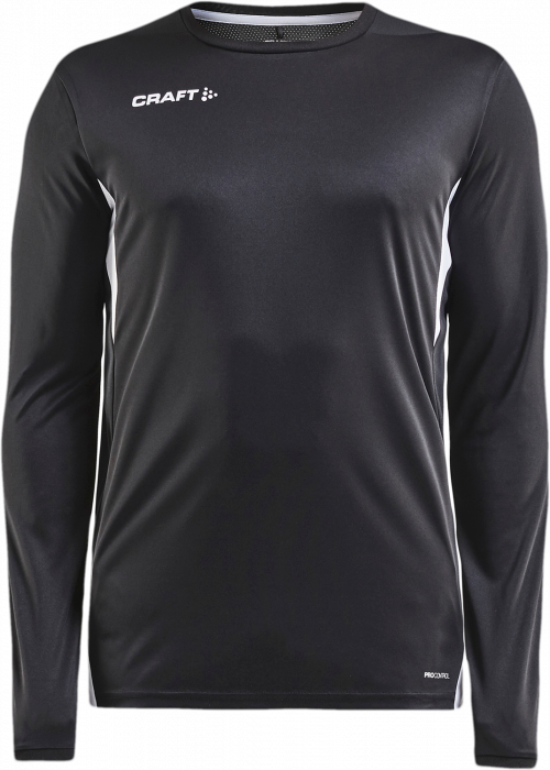 Craft - Sporty T-Shirt With Long Sleeves - Svart & vit