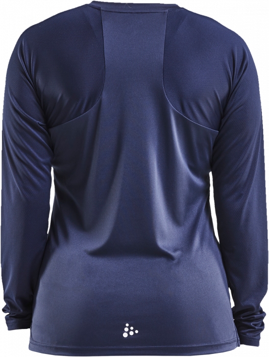 Craft - Long Sleeved Women's Sports T-Shirt - Navy blue & white