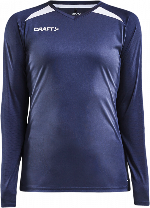 Craft - Long Sleeved Women's Sports T-Shirt - Navy blue & white