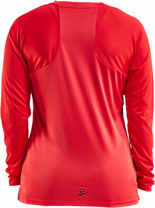 Craft - Long Sleeved Women's Sports T-Shirt - Bright Red & zwart