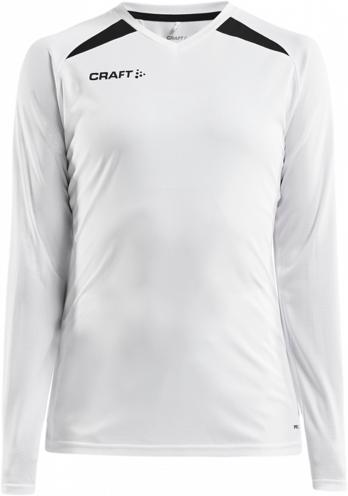 Craft - Long Sleeved Women's Sports T-Shirt - Biały & czarny