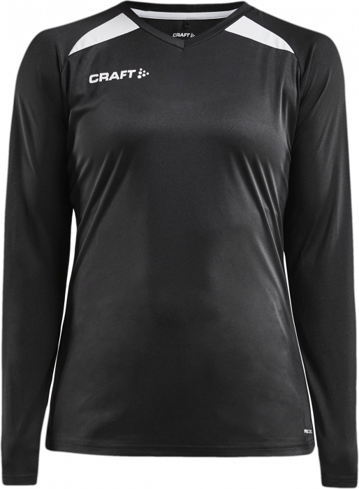 Craft - Long Sleeved Women's Sports T-Shirt - Preto & branco