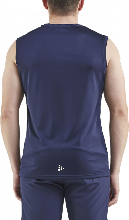 Craft - Men's Sleeveless T-Shirt - Navy blue & white