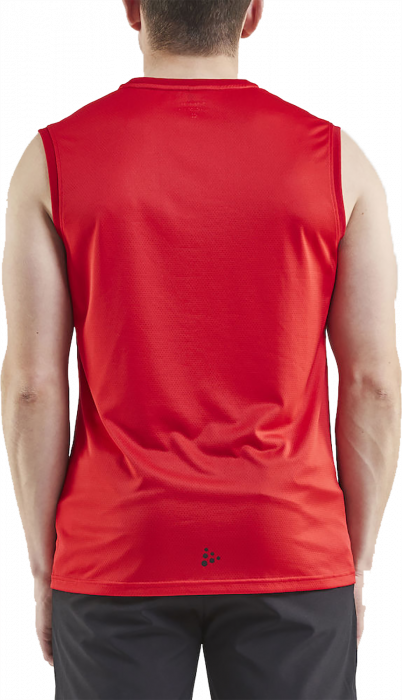 Craft - Men's Sleeveless T-Shirt - Bright Red & nero