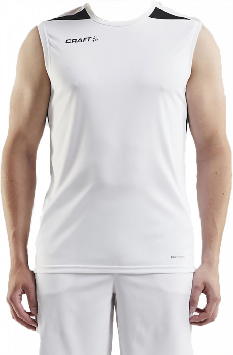 Craft - Men's Sleeveless T-Shirt - Blanc & noir