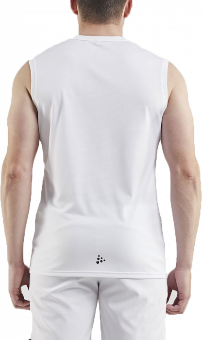 Craft - Men's Sleeveless T-Shirt - Blanc & noir