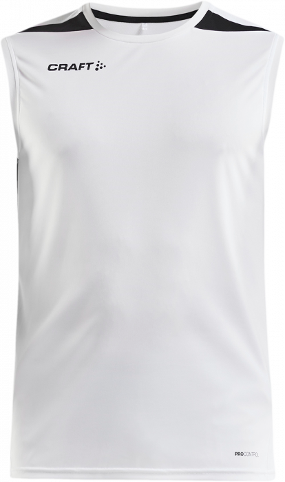 Craft - Men's Sleeveless T-Shirt - Blanc & noir