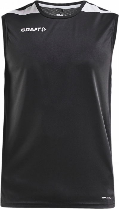 Craft - Men's Sleeveless T-Shirt - Negro & blanco