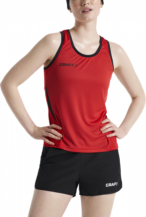 Craft - Sporty Women's Tanktop - Bright Red & black