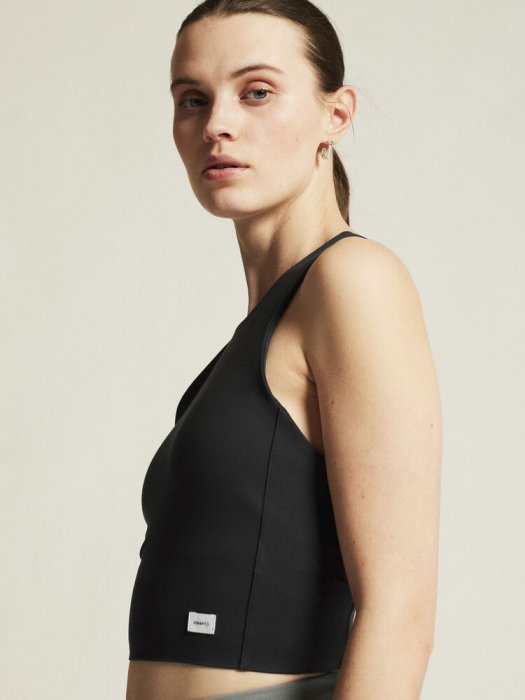 Craft - Collective Cropped Singlet - Black