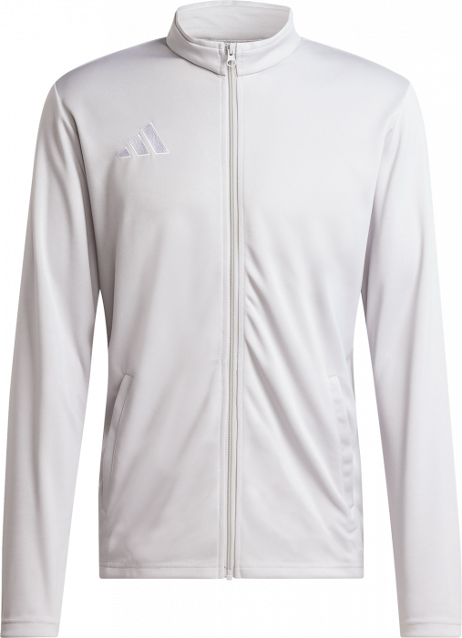 Adidas - Entrada 26 Track Jacket With Full Zip - T Light Grey & blanc