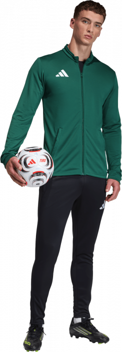 Adidas - Entrada 26 Tr&aelig;ningstr&oslash;je Med Lynl&aring;s - Dark Team Green & hvid
