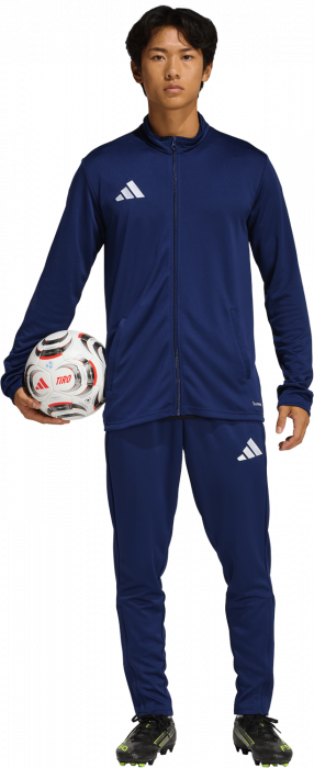 Adidas - Entrada 26 Track Jacket With Full Zip - T Navy Blue & wit