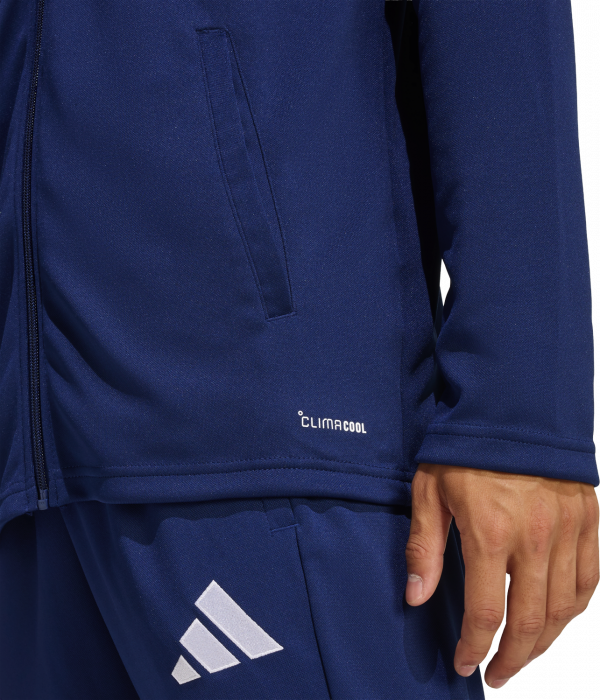 Adidas - Entrada 26 Track Jacket With Full Zip - T Navy Blue & wit