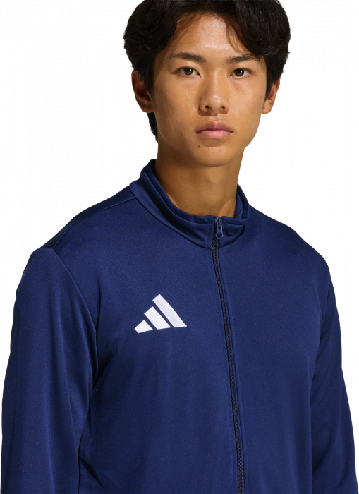 Adidas - Entrada 26 Track Jacket With Full Zip - T Navy Blue & wit