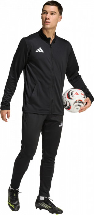 Adidas - Entrada 26 Track Jacket With Full Zip - Noir & blanc