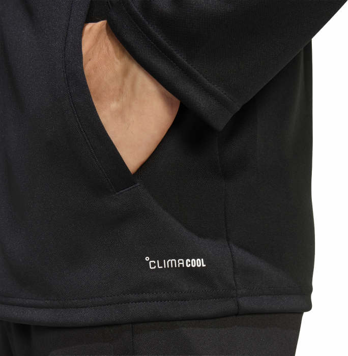 Adidas - Entrada 26 Track Jacket With Full Zip - Noir & blanc