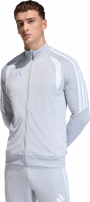 Adidas - Tiro 26 League Training Jacket With Zip - T Light Grey & wit