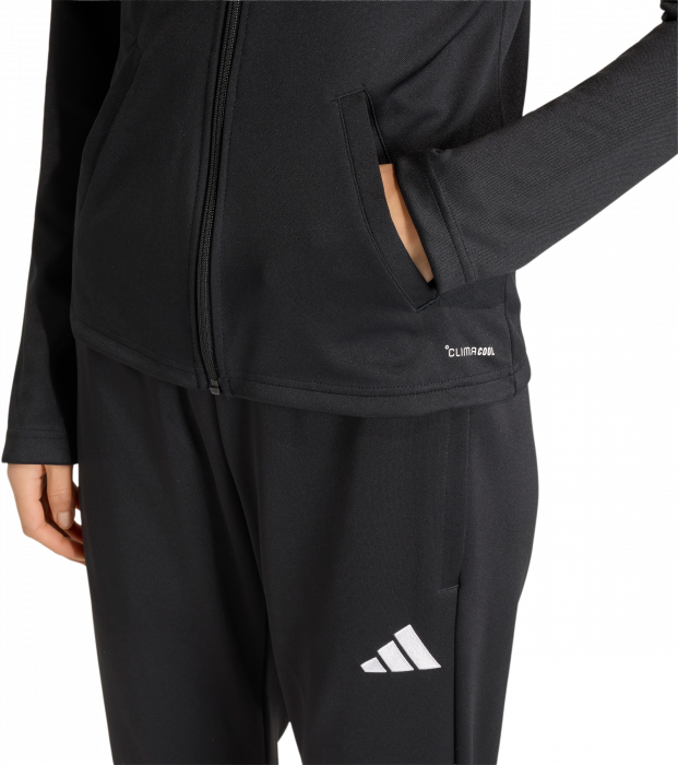 Adidas - Entrada 26 Track Jacket With Full Zip - Nero & bianco