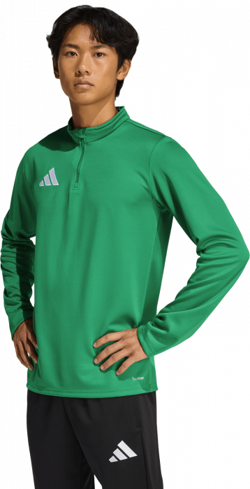 Adidas - Entrada 26 Track Top With Half Zip - T Green & wit