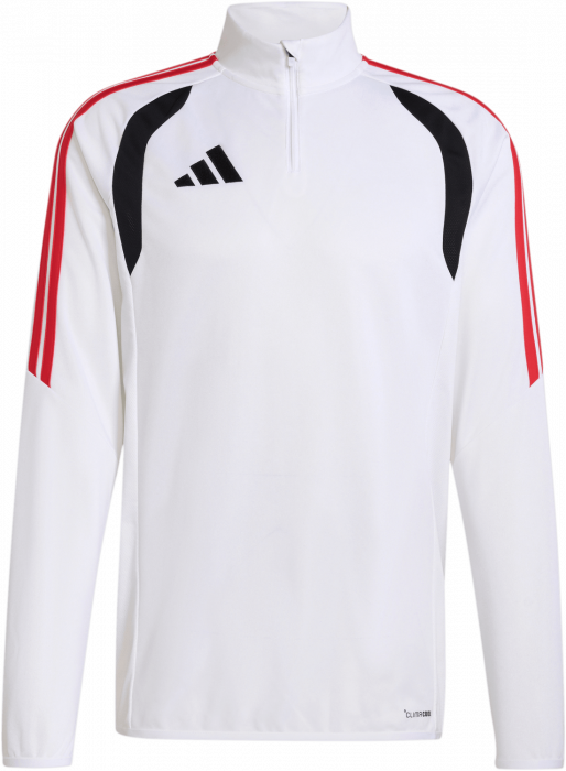 Adidas - Tiro 26 League Tr&aelig;ningstr&oslash;je Med Halv Lynl&aring;s - Hvid & semi lucid red