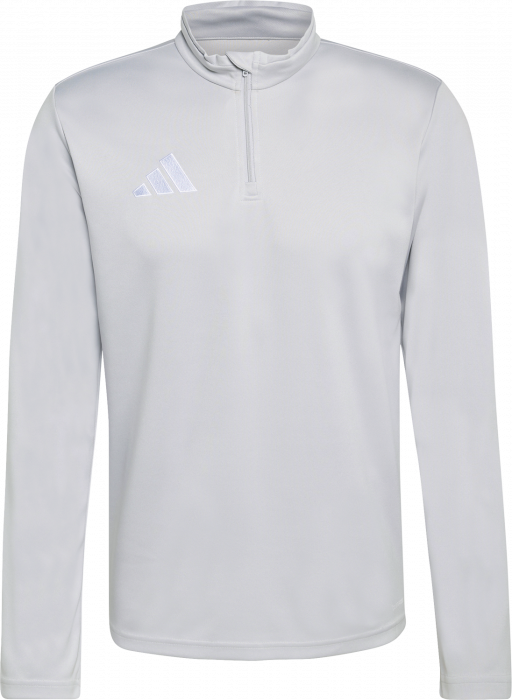 Adidas - Entrada 26 Tr&aelig;ningstr&oslash;je Med  Halv Lynl&aring;s - T Light Grey & hvid
