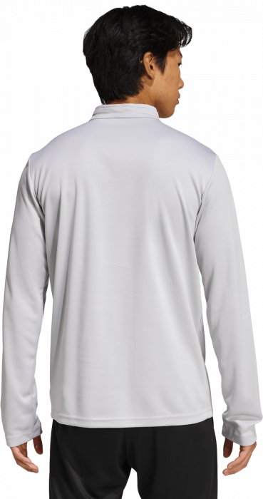 Adidas - Entrada 26 Tr&aelig;ningstr&oslash;je Med  Halv Lynl&aring;s - T Light Grey & hvid