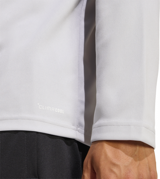 Adidas - Entrada 26 Tr&aelig;ningstr&oslash;je Med  Halv Lynl&aring;s - T Light Grey & hvid