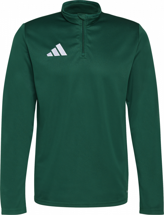 Adidas - Entrada 26 Track Top With Half Zip - T Dark Green & blanc