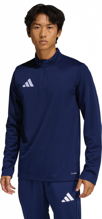 Adidas - Entrada 26 Track Top With Half Zip - T Navy Blue & blanc