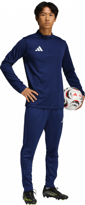 Adidas - Entrada 26 Track Top With Half Zip - T Navy Blue & blanc
