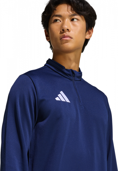 Adidas - Entrada 26 Track Top With Half Zip - T Navy Blue & blanc