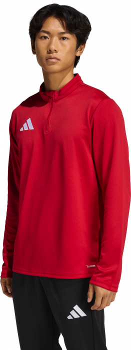 Adidas - Entrada 26 Track Top With Half Zip - T Power Red & wit