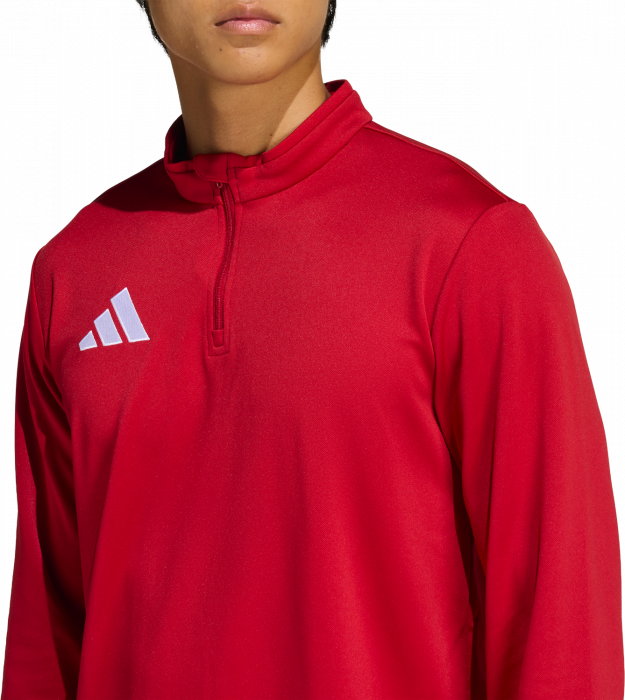 Adidas - Entrada 26 Track Top With Half Zip - T Power Red & wit